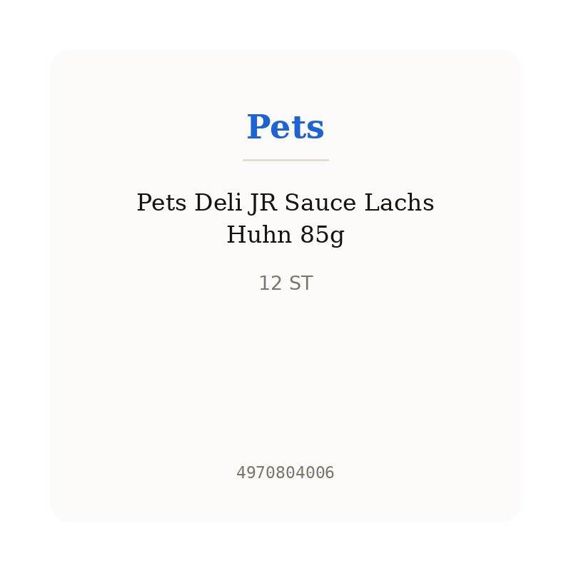 Pets Deli JR Sauce Lachs Huhn 85g