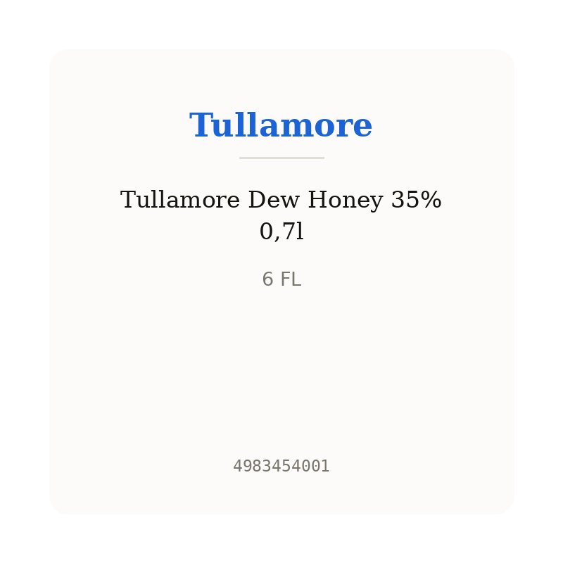 Tullamore Dew Honey 35% 0,7l