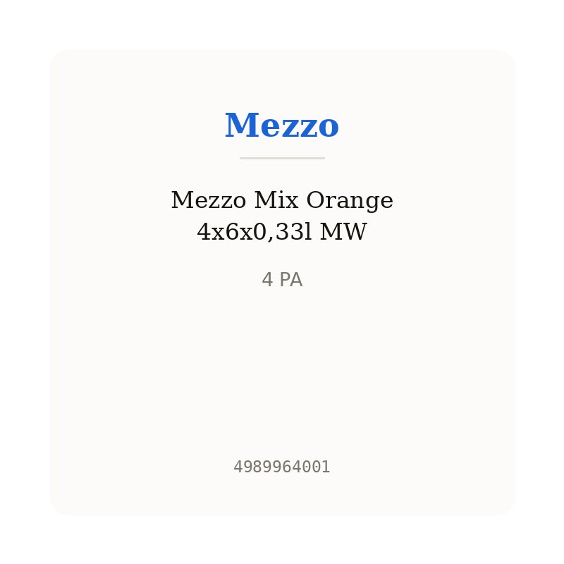 Mezzo Mix Orange 4x6x0,33l MW