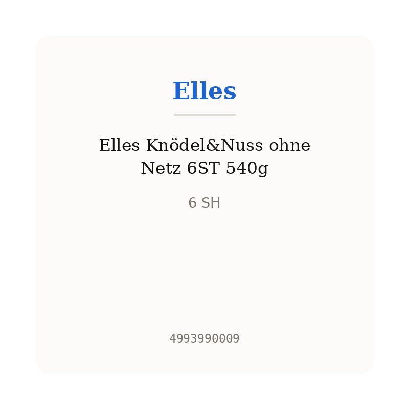 Elles Knödel&Nuss ohne Netz 6ST 540g