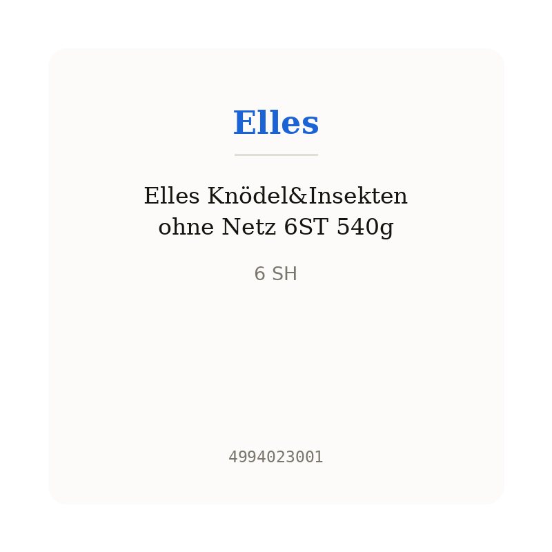 Elles Knödel&Insekten ohne Netz 6ST 540g