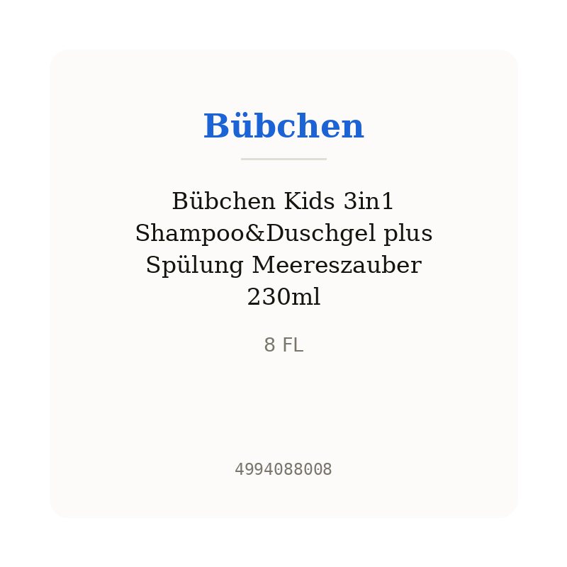 Bübchen Kids 3in1 Shampoo&Duschgel plus Spülung Meereszauber 230ml