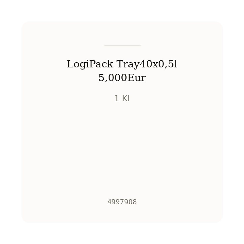 LogiPack Tray40x0,5l 5,000Eur