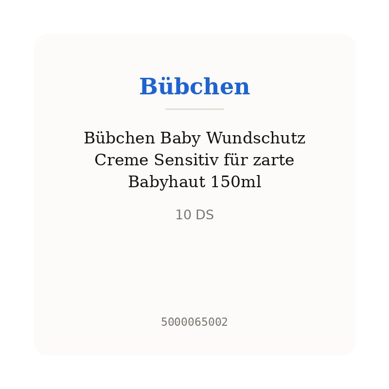 Bübchen Baby Wundschutz Creme Sensitiv für zarte Babyhaut 150ml