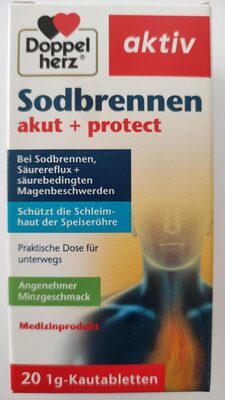 Doppelherz Sodbrennen akut+protect 20x1g-Kautabletten 20g