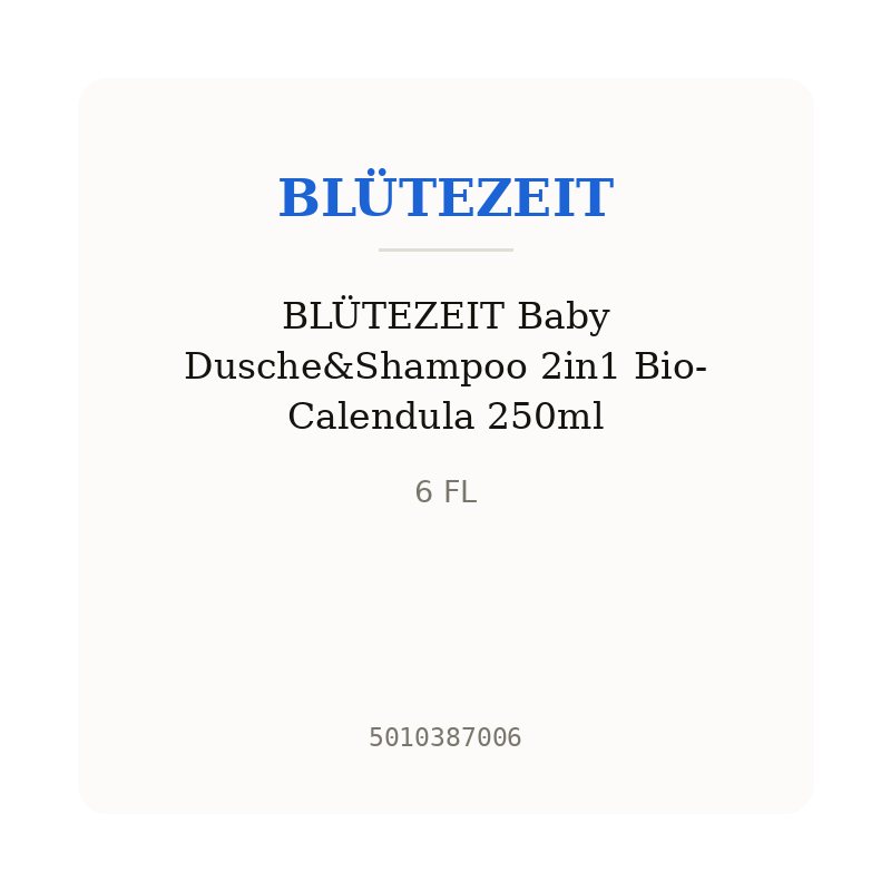BLÜTEZEIT Baby Dusche&Shampoo 2in1 Bio-Calendula 250ml