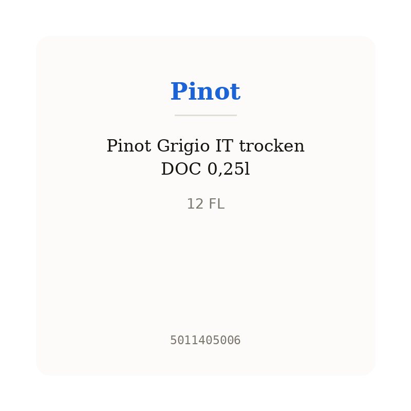 Pinot Grigio IT trocken DOC 0,25l