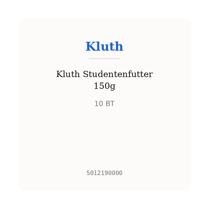 Kluth Studentenfutter 150g