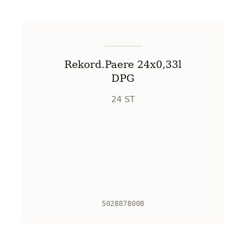 Rekord.Paere 24x0,33l DPG