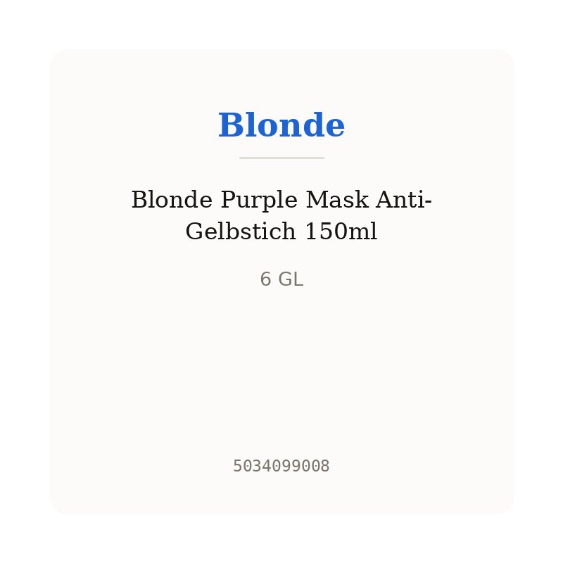 Blonde Purple Mask Anti-Gelbstich 150ml