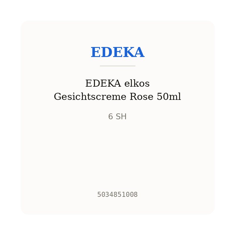 EDEKA elkos Gesichtscreme Rose 50ml
