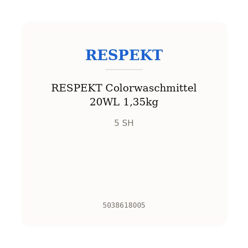 RESPEKT Colorwaschmittel 20WL 1,35kg