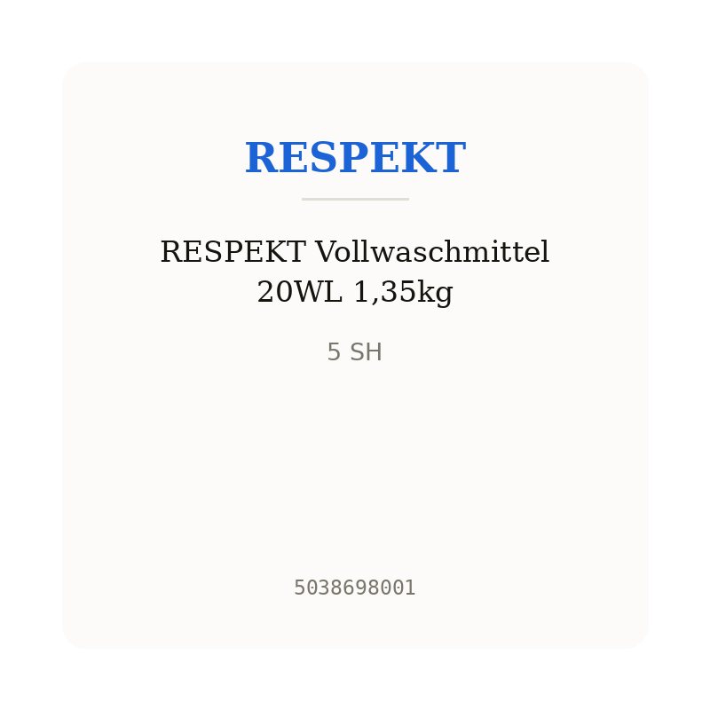 RESPEKT Vollwaschmittel 20WL 1,35kg
