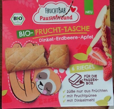 Bio Fruchtbar Pausenfreund Frucht-Tasche Dinkel Erdbeer-Apfel 6ST 132g
