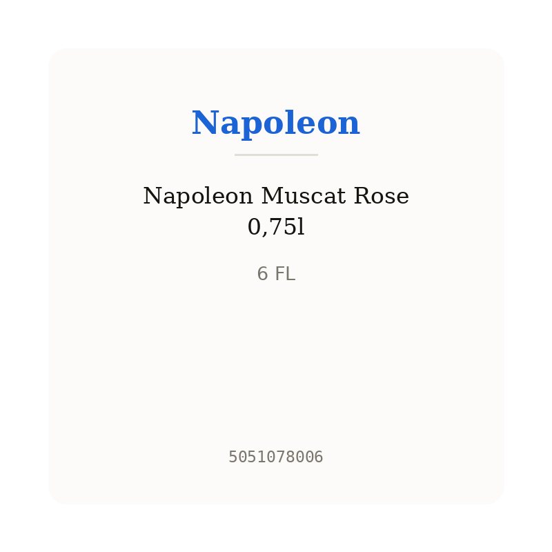 Napoleon Muscat Rose 0,75l