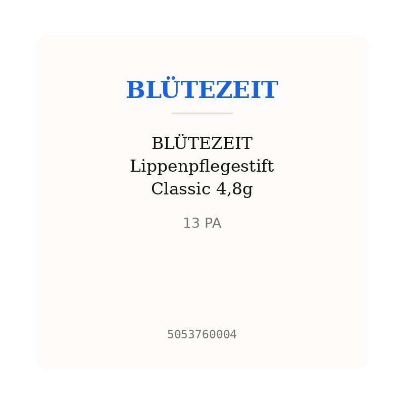 BLÜTEZEIT Lippenpflegestift Classic 4,8g
