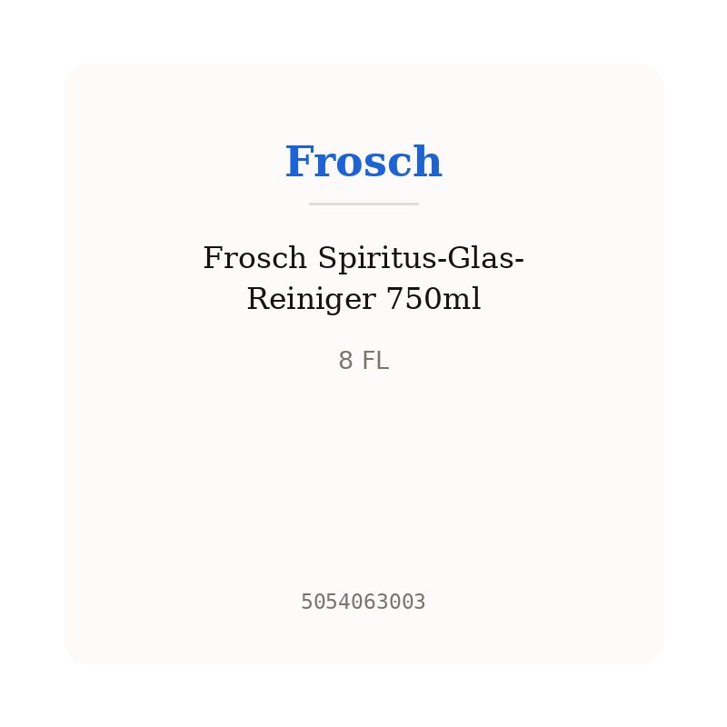 Frosch Spiritus-Glas-Reiniger 750ml
