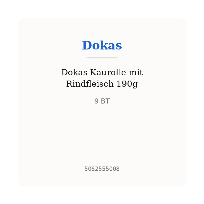 Dokas Kaurolle mit Rindfleisch 190g