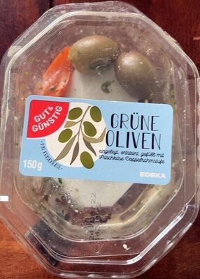 GUT&GÜNSTIG Grüne Oliven mit Frischkäse 150g
