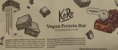 Koro Veganer Protein Riegel Schokolade Brownie 55g