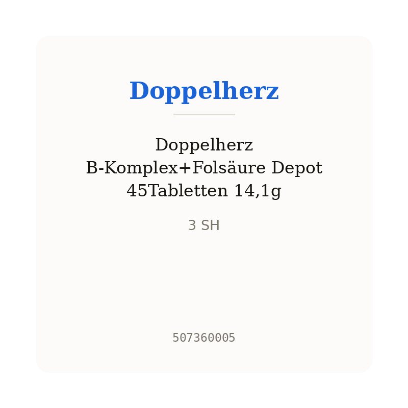 Doppelherz B-Komplex+Folsäure Depot 45Tabletten 14,1g