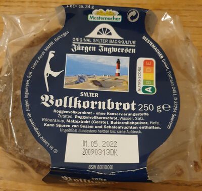 Mestemacher Sylter Vollkornbrot rund 250g