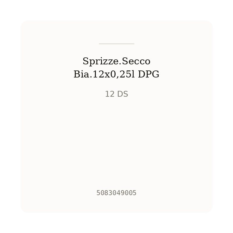 Sprizze.Secco Bia.12x0,25l DPG