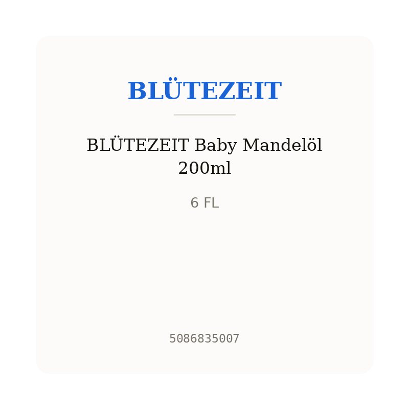 BLÜTEZEIT Baby Mandelöl 200ml