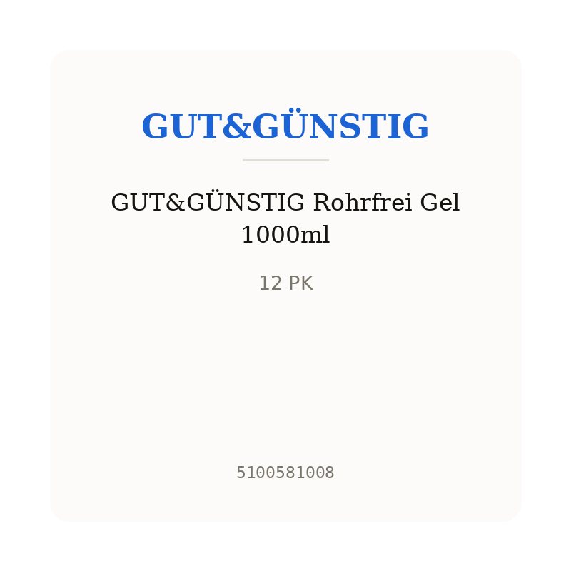 GUT&GÜNSTIG Rohrfrei Gel 1000ml