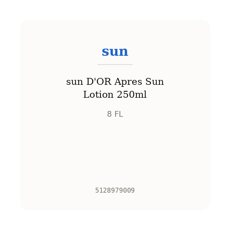 sun D'OR Apres Sun Lotion 250ml