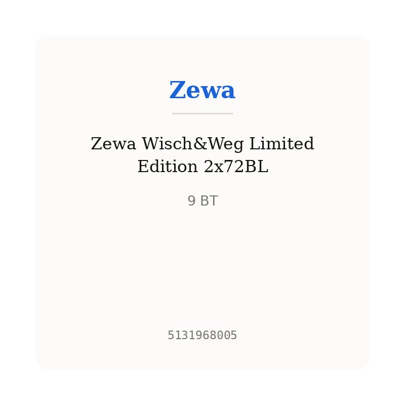 Zewa Wisch&Weg Limited Edition 2x72BL