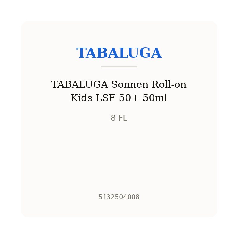 TABALUGA Sonnen Roll-on Kids LSF 50+ 50ml