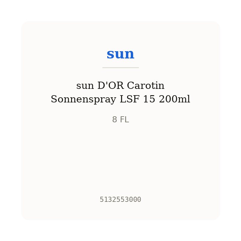 sun D'OR Carotin Sonnenspray LSF 15 200ml