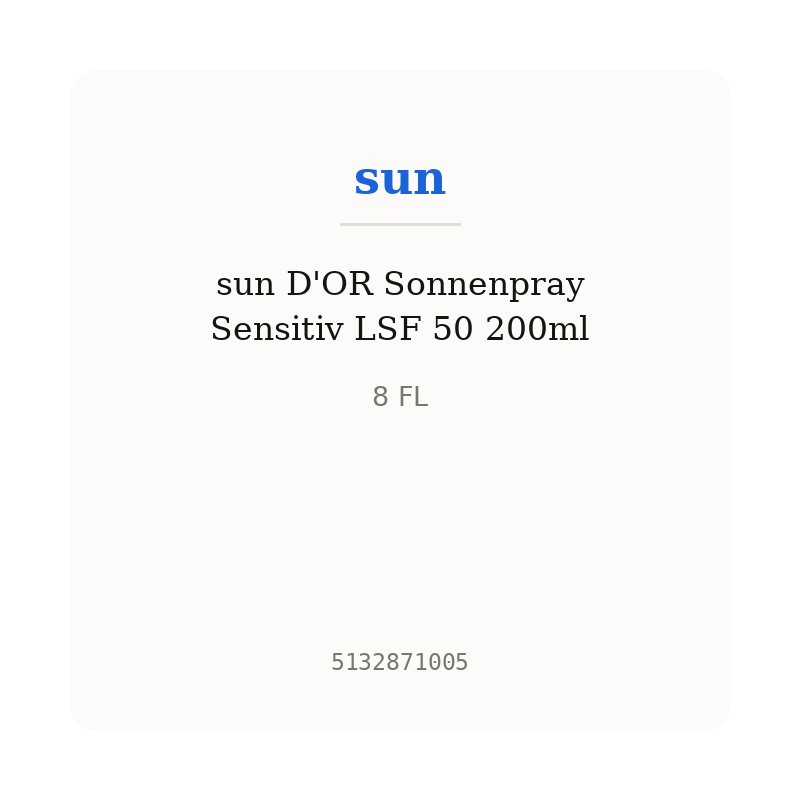 sun D'OR Sonnenpray Sensitiv LSF 50 200ml
