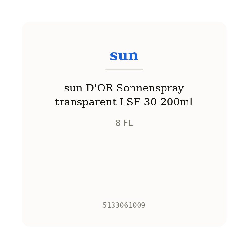 sun D'OR Sonnenspray transparent LSF 30 200ml
