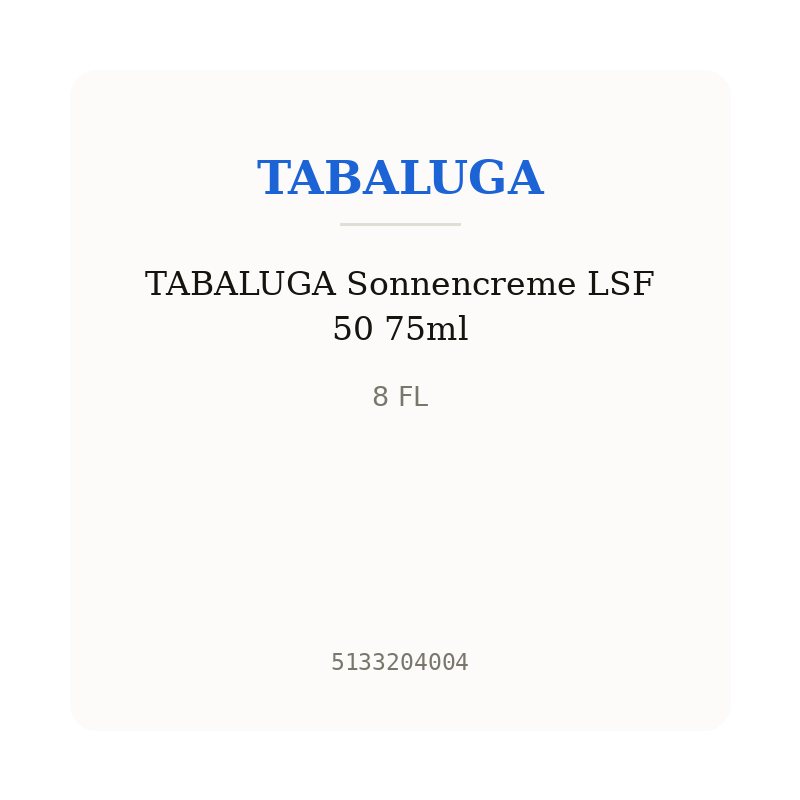 TABALUGA Sonnencreme LSF 50 75ml