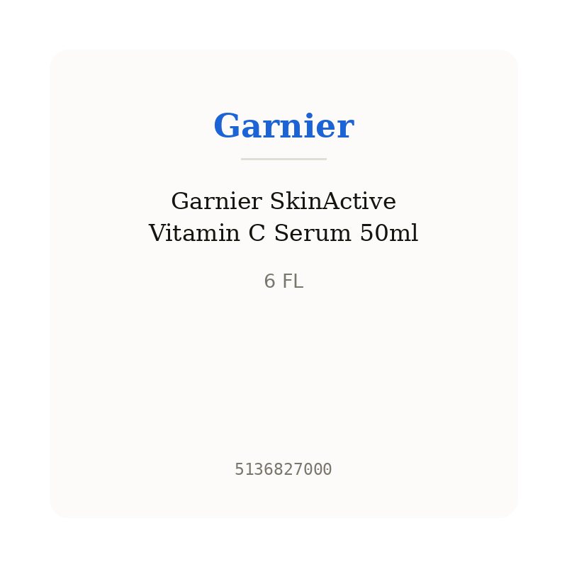 Garnier SkinActive Vitamin C Serum 50ml