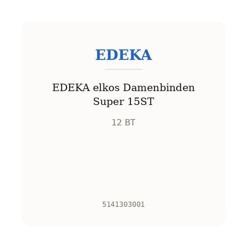 EDEKA elkos Damenbinden Super 15ST