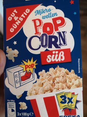 GUT&GÜNSTIG Microwave popcorn sweet flavour 3x100g