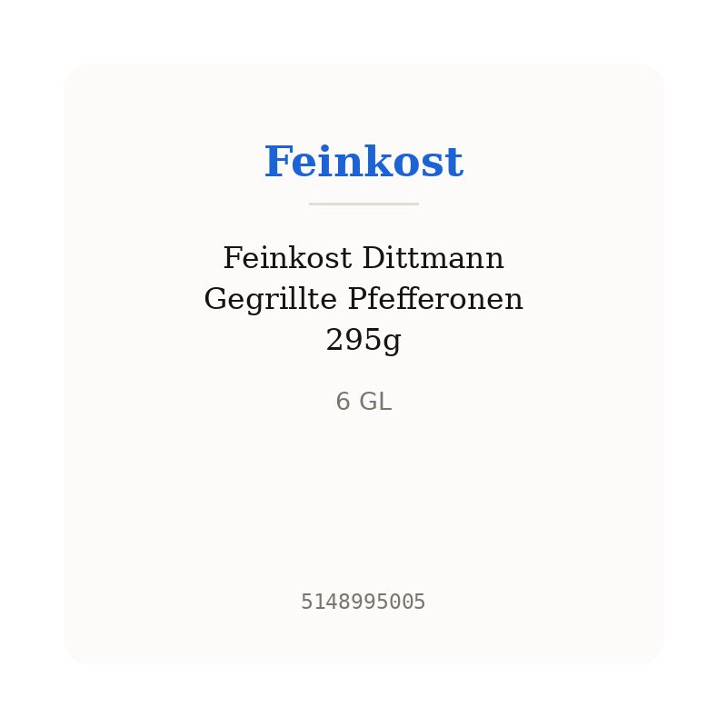 Feinkost Dittmann Gegrillte Pfefferonen 295g