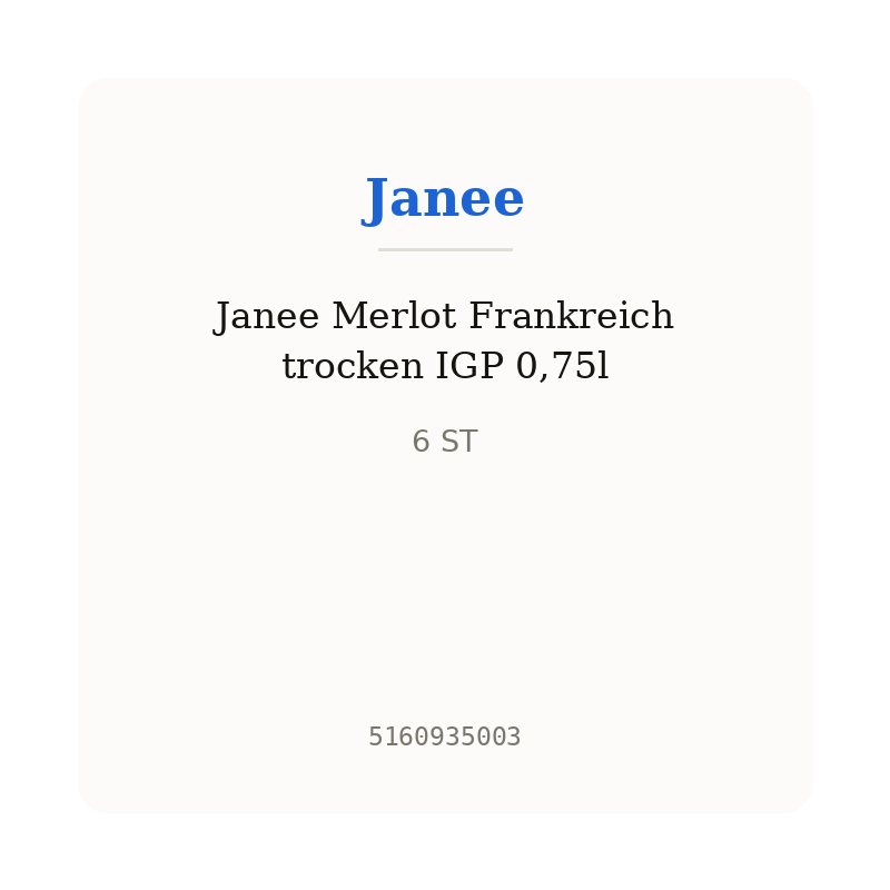 Janee Merlot Frankreich trocken IGP 0,75l