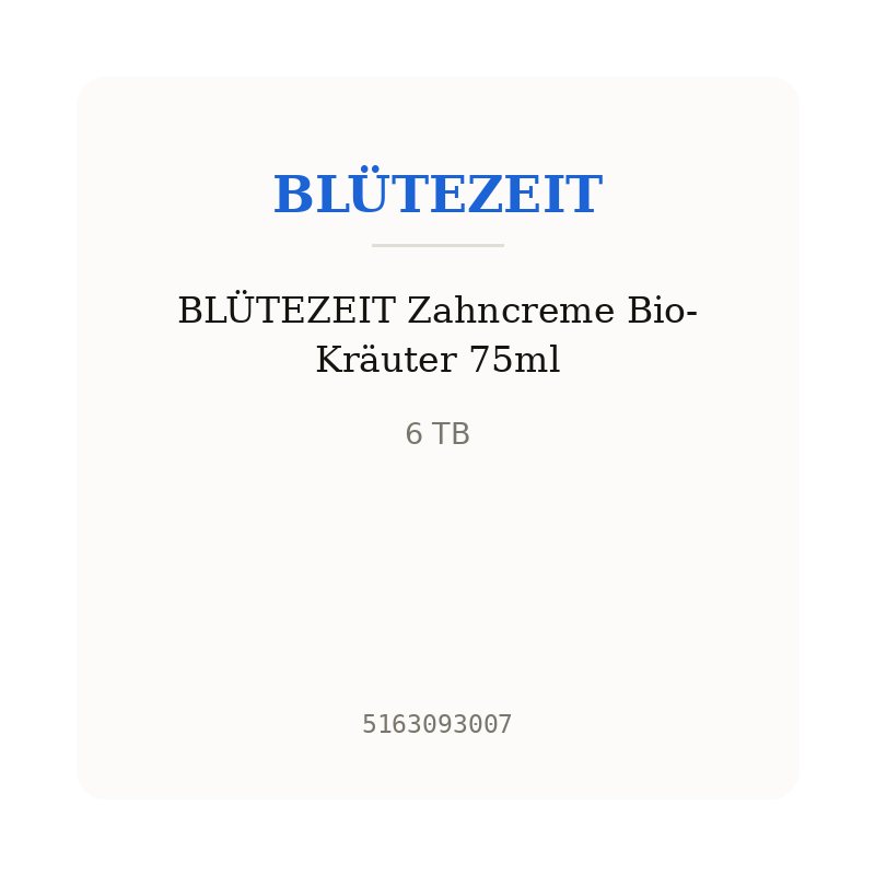 BLÜTEZEIT Zahncreme Bio-Kräuter 75ml