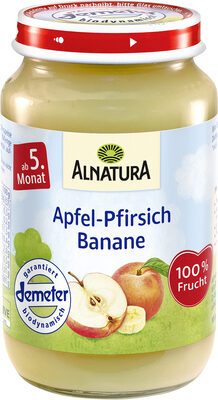 Demeter Alnatura Apfel mit Banane und Pfirsich 190g