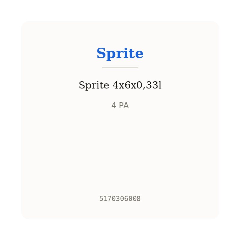 Sprite 4x6x0,33l