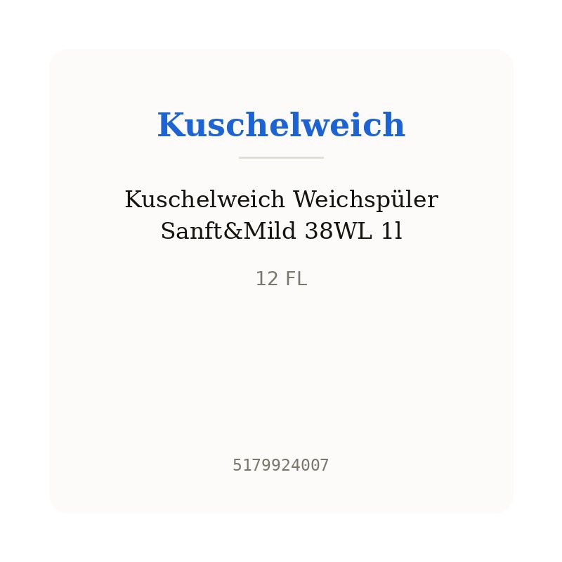 Kuschelweich Weichspüler Sanft&Mild 38WL 1l