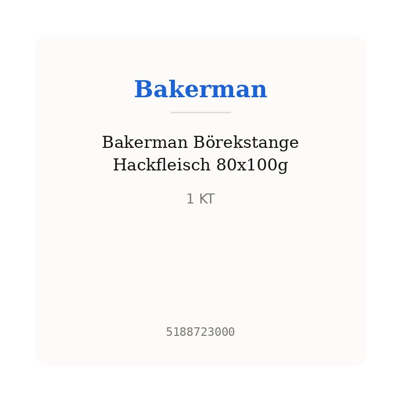 Bakerman Börekstange Hackfleisch 80x100g