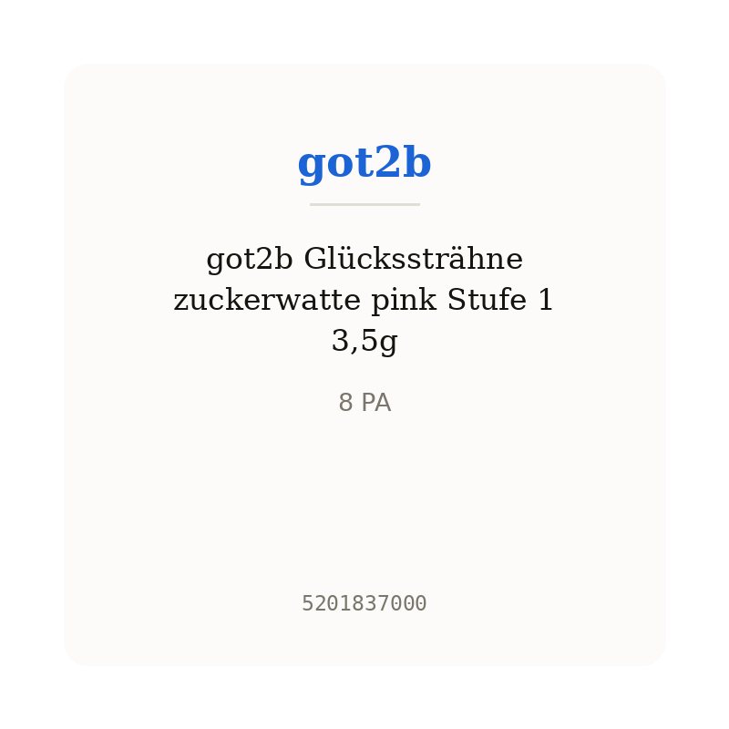 got2b Glückssträhne zuckerwatte pink Stufe 1 3,5g
