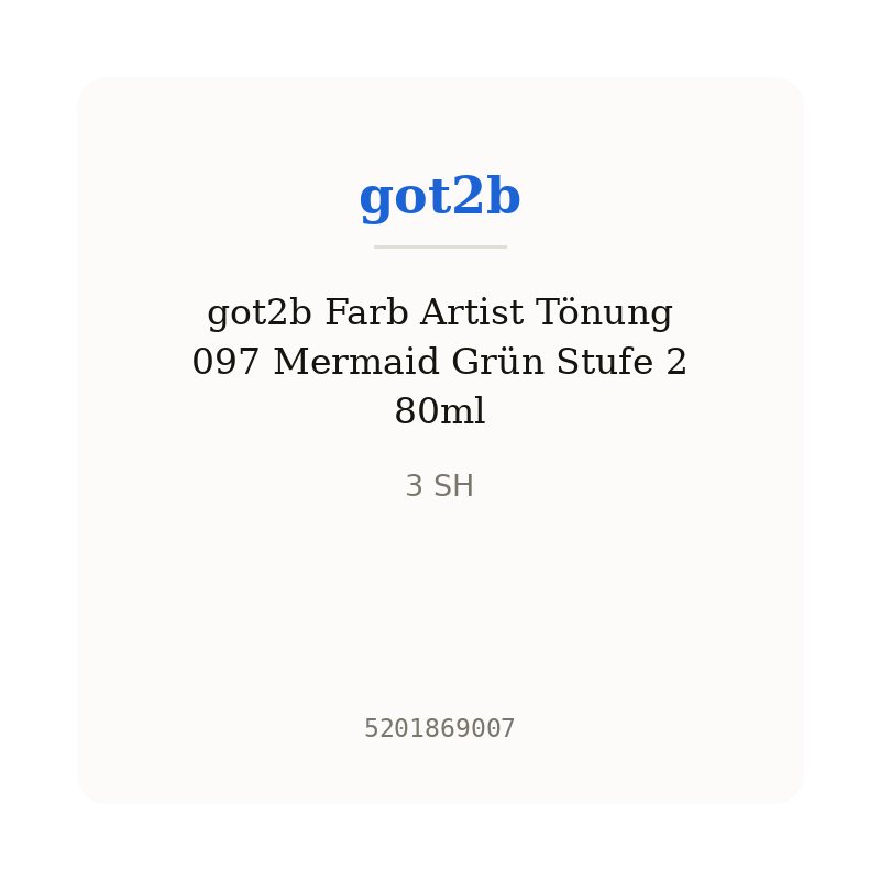 got2b Farb Artist Tönung 097 Mermaid Grün Stufe 2 80ml