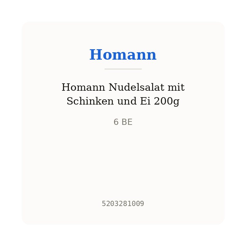 Homann Nudelsalat mit Schinken und Ei 200g