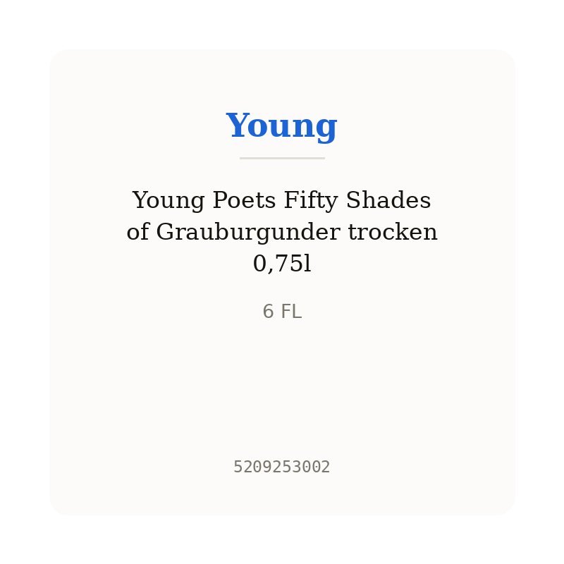 Young Poets Fifty Shades of Grauburgunder trocken 0,75l
